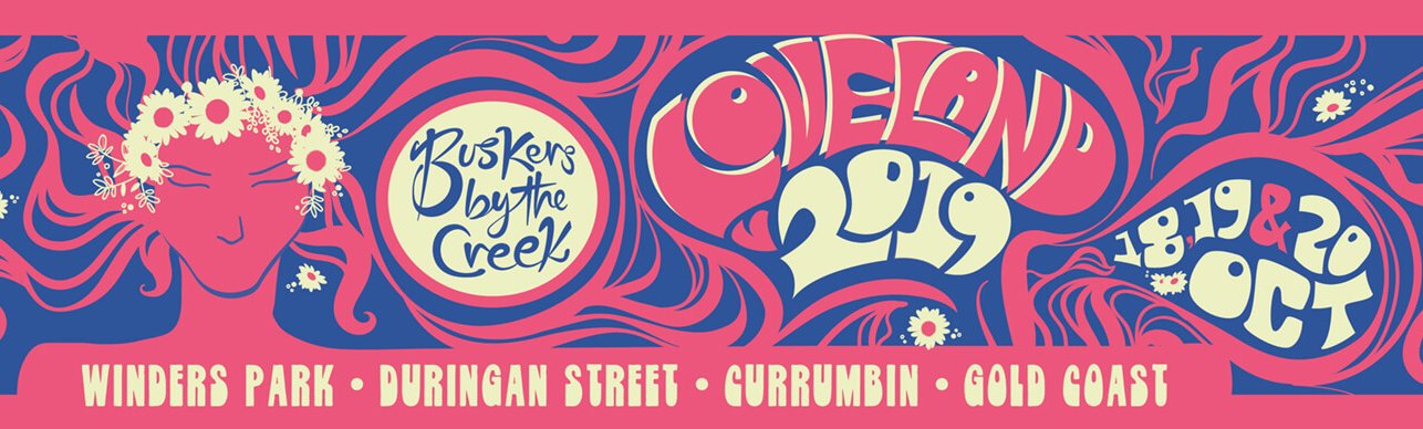 2019 Buskers by the Creek Loveland Web Banner